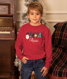 Sudadera navideña con bordado de Papá Noel