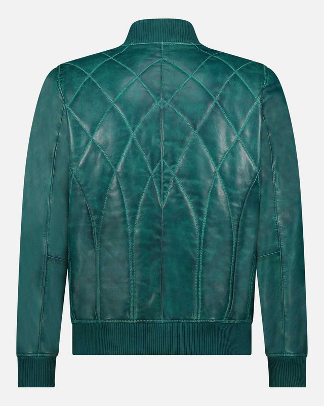 Edison │ Quilted Leather Bomber Jacket