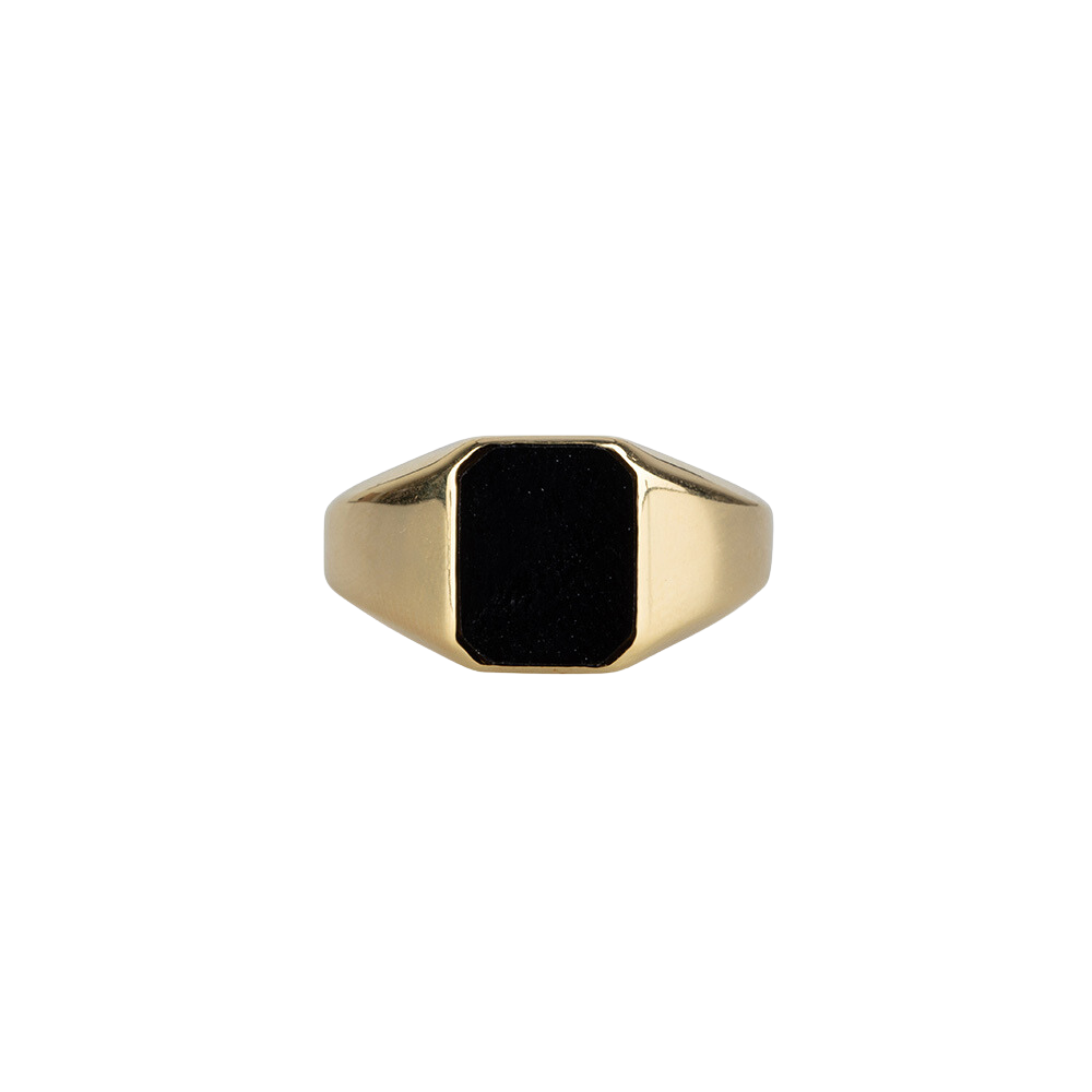 Moc Onyx | Pierścień sygnetu | Złoto