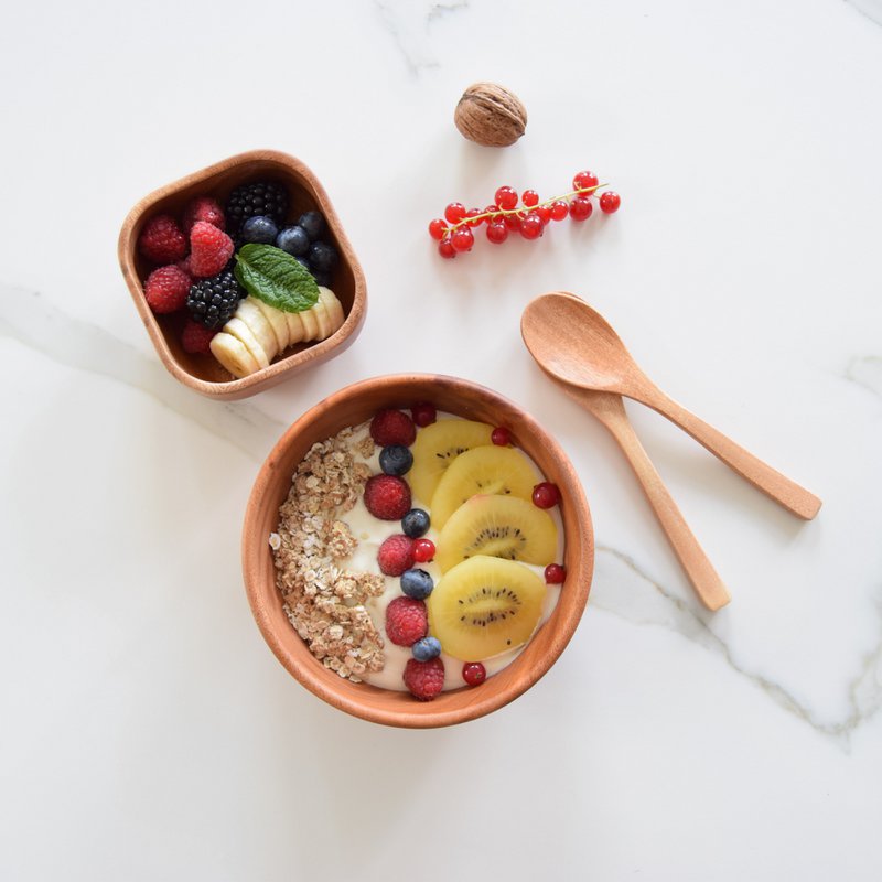 Handmade Cutlery - Dessert Spoon 18 cm - Eco-friendly - Khaya wood