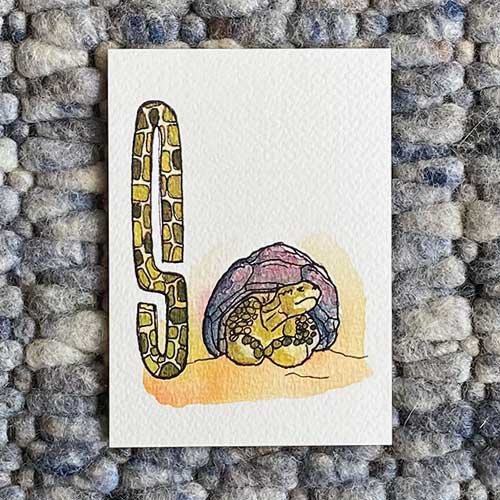 Tarjetas ABC de animales (tamaño A6)