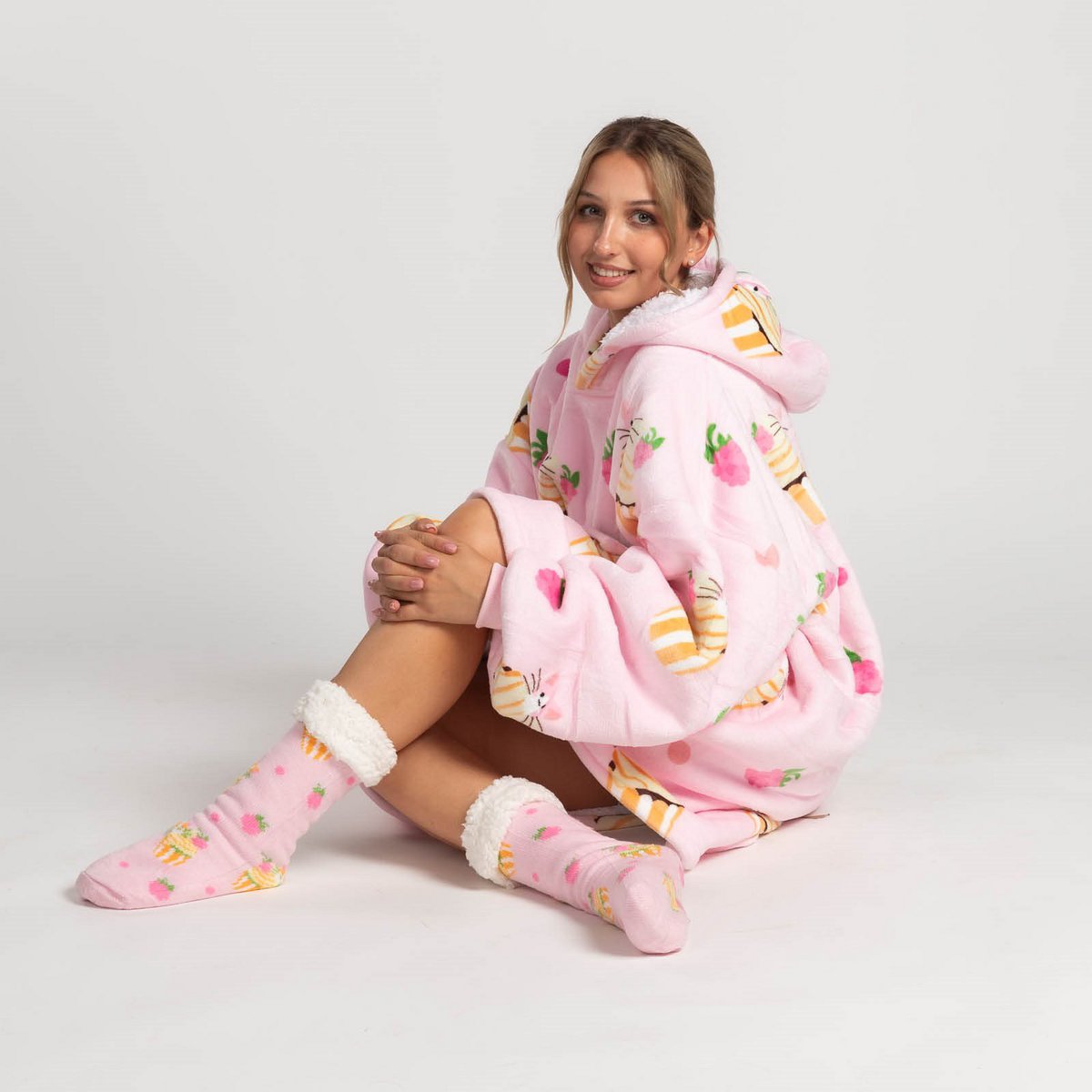Vitapur - Hoodie blanket + socks - Cupcake