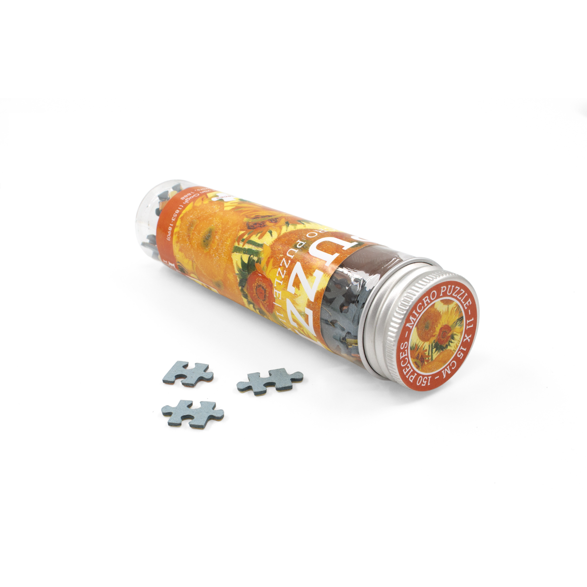 Micropuzzel in koker, 150 stukjes, Zonnebloemen, Vincent van Gogh