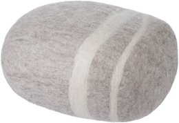  Rectangular ottoman in various sizes, made of soft, light gray fabric with a textured surface.
