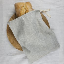 Lniany worek na chleb | Naturalny