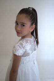 Ceremonial dress JEANNE - White - Size: 130 cm (7/8 years)