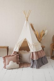 Tipi-Zelt „Powder Frills“ mit Rüschen