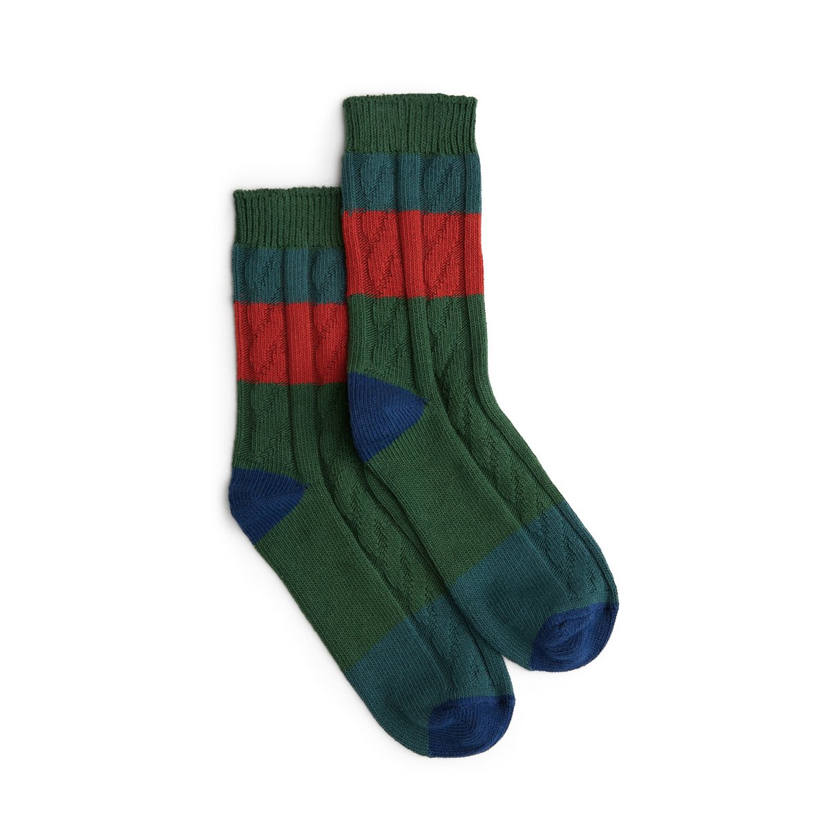 Organic Socks Academia - Warm socks with knitted pattern