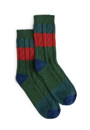 Organic Socks Academia - Warm socks with knitted pattern