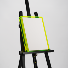 Fluoreszierender Acrylglasrahmen - Leinwandrahmen - Schattenfugenrahmen - Pop Art Rahmen