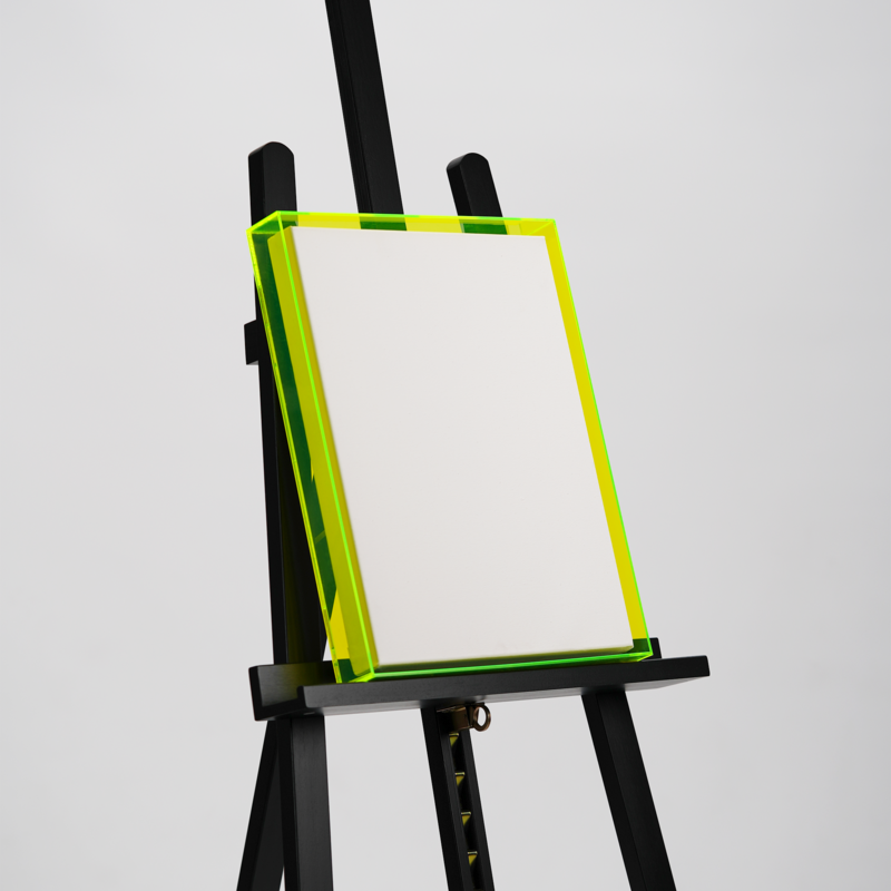 Fluoreszierender Acrylglasrahmen - Leinwandrahmen - Schattenfugenrahmen - Pop Art Rahmen