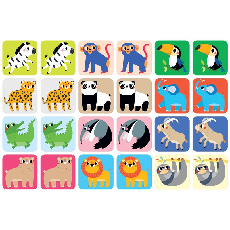 Suuuper Size Memory Game Wilde Tiere 2+