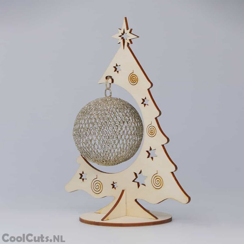 CoolCuts Houten kerstboom 22cm