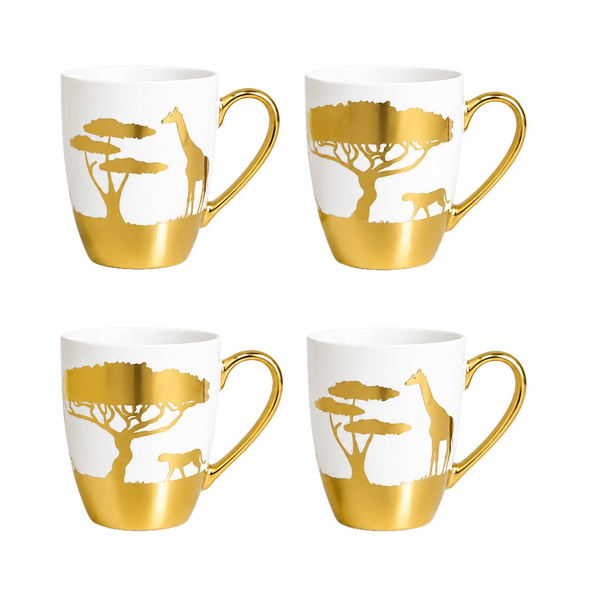 Tazas de oro Savannah - Lot de 4