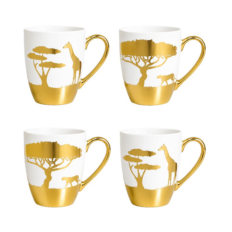 Tazas de oro Savannah - Lot de 4