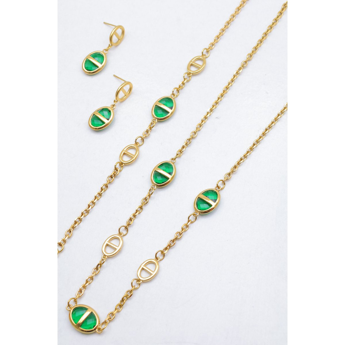 Parure de bijoux en acier inoxydable