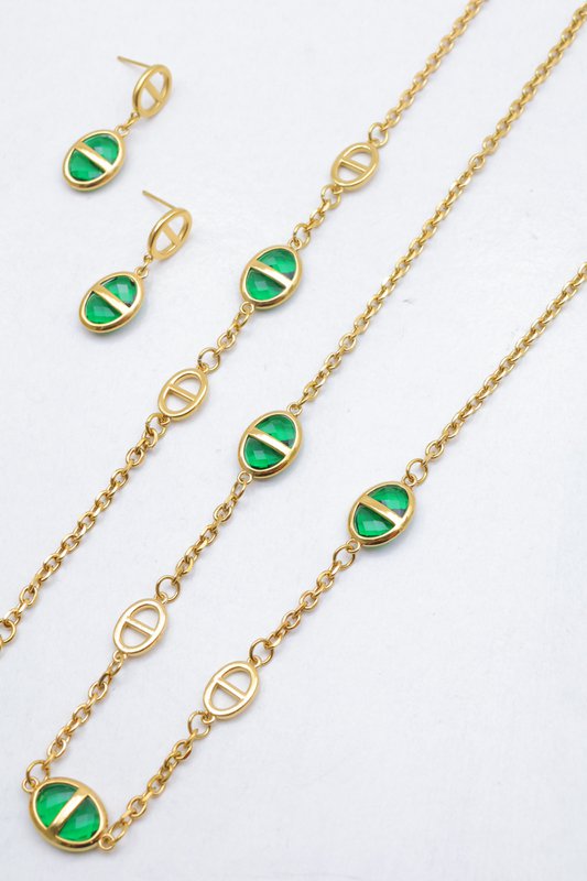 Parure de bijoux en acier inoxydable