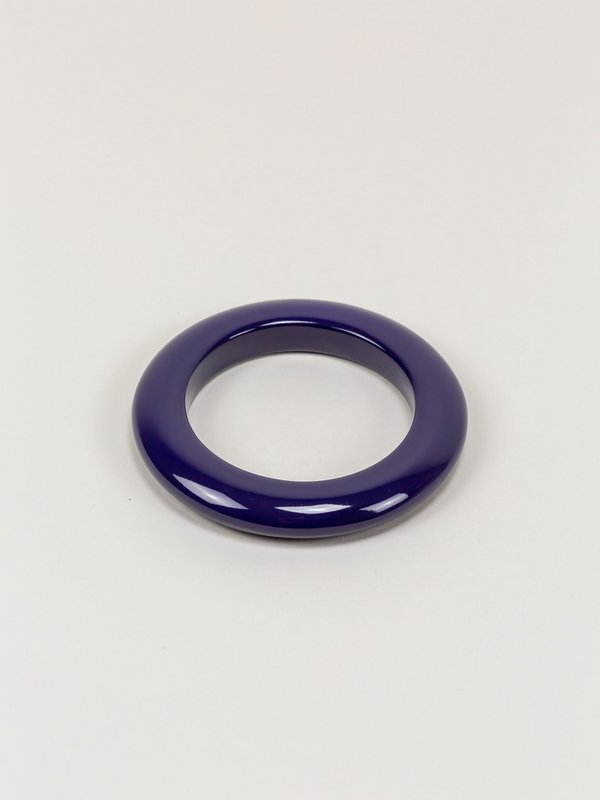 Bracciale sottilissimo rotondo in legno laccato viola