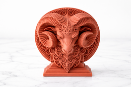 Zodiac decorative plates, 15cm round, terracotta red, paintable DIY craft kit, zodiac signs Aries Leo.