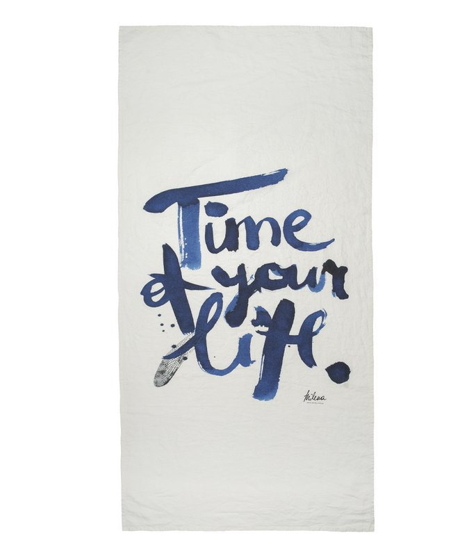 Linen beach towel Time Of Your Life - Milena Liutkutė-Grigaitienė
