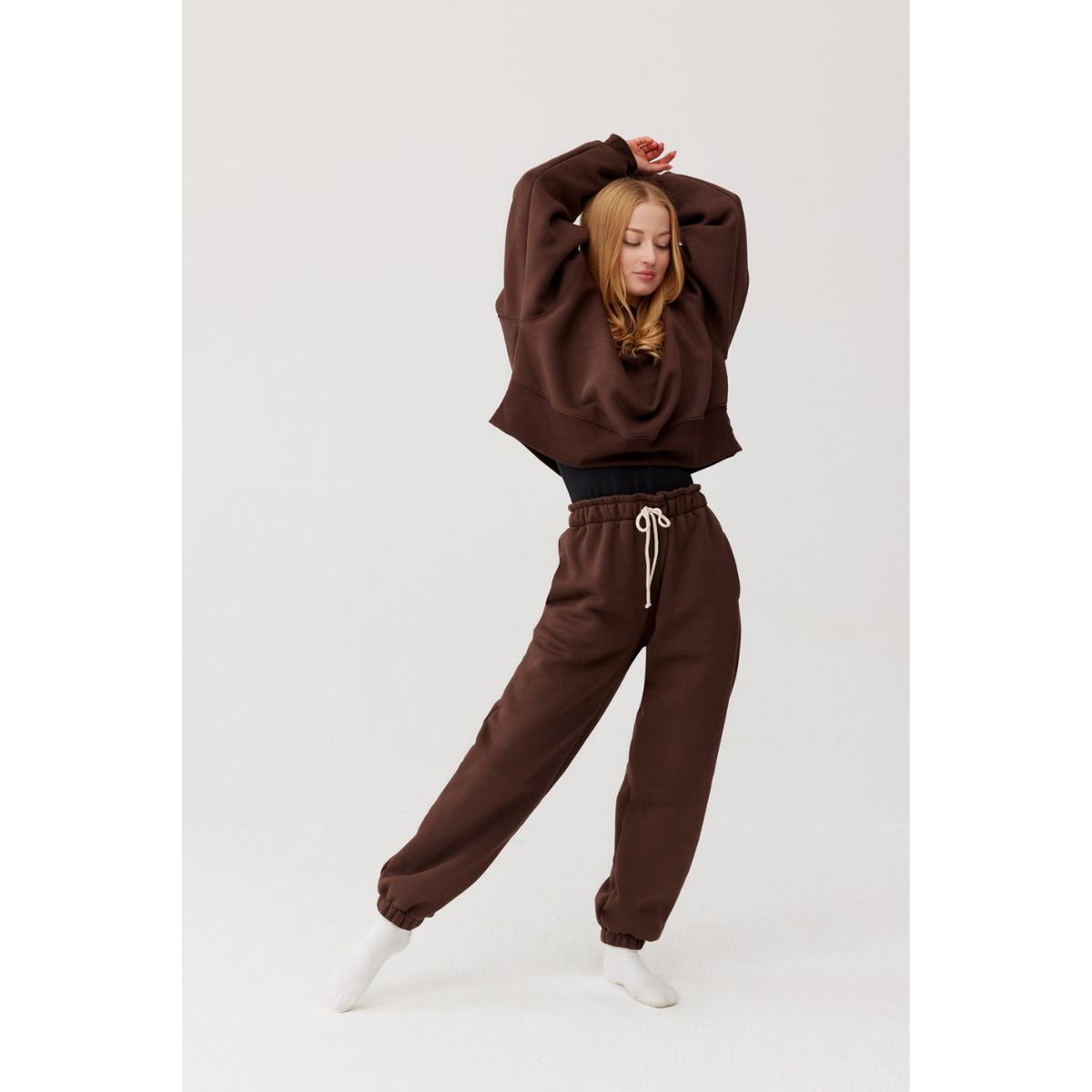 RUBI sweatpants - cotton - chocolate brown