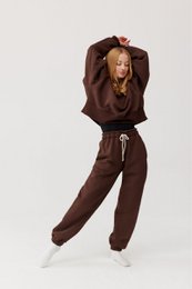 RUBI sweatpants - cotton - chocolate brown