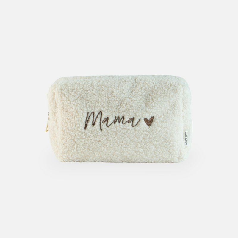 Teddy-Kulturbeutel 'Mama' - Beige