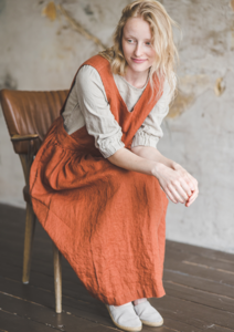 Linen Pinafore Dress