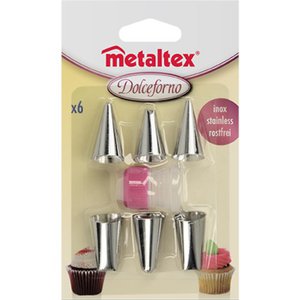 Metaltex Dolceforno 6 stainless steel nozzles