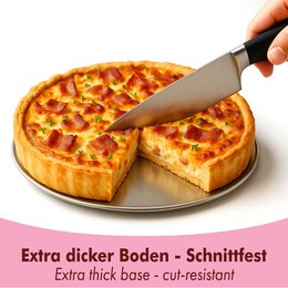Teglia per crostata quiche in acciaio inox con base sollevabile 28 cm