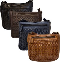 Skulderpose Ladies Cognac Real Leather - Stilfuld crossbody taske fra Arrigo