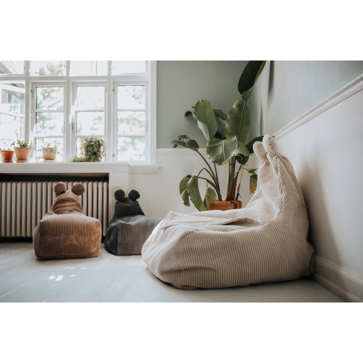 TEDDY L Beanbag, Corduroy, Lincoln 70 Light Blue