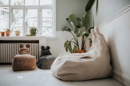 TEDDY L Beanbag, Corduroy, Lincoln 70 Light Blue