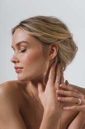 Delicate necklace made of 925 sterling silver - gold doubled