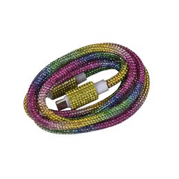 Lightning 1M Typ-C-Kabel im Regenbogen-Strass-18W