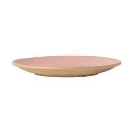 Mauve pink ceramic dinner plate, 28 cm in diameter.