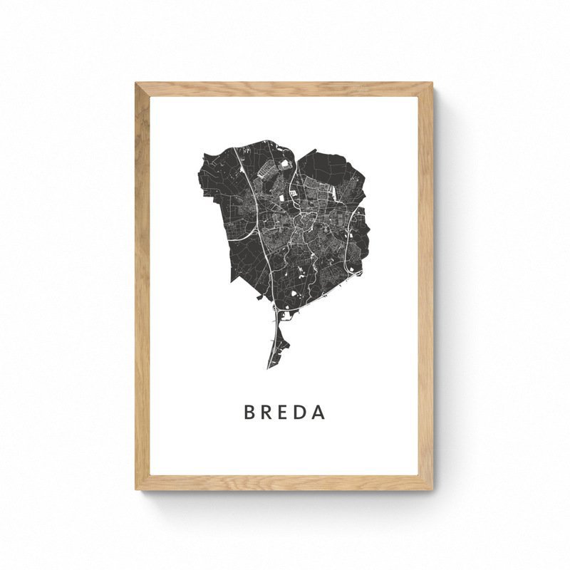 Plakat z mapą miasta Breda