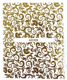 Gold pattern stickers