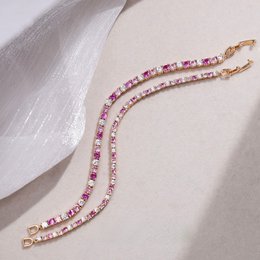 Oogverblindende roze Ombré-tennisarmband