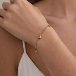 Goldene Krawatten - Armband mit Herzen