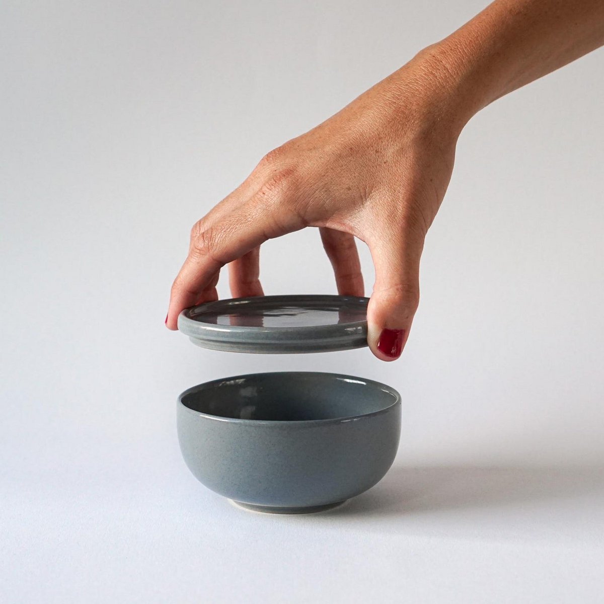 Mini Hollyhock bowl - fjord blue - 150 ml