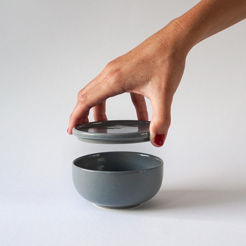 Mini Hollyhock bowl - fjord blue - 150 ml