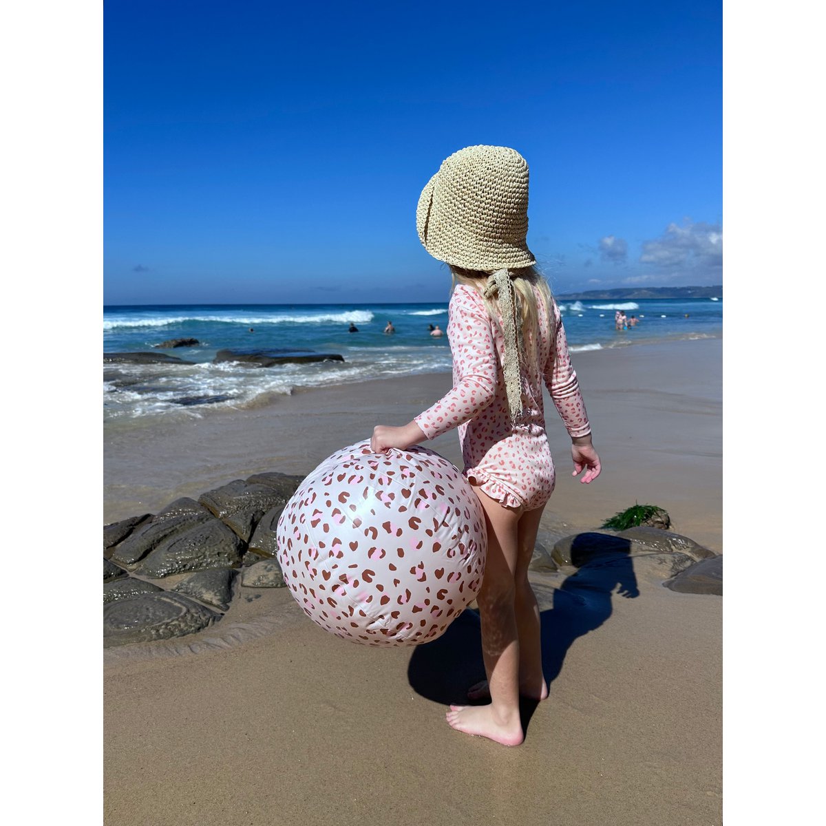 Beachball - Altrosa - Leopard