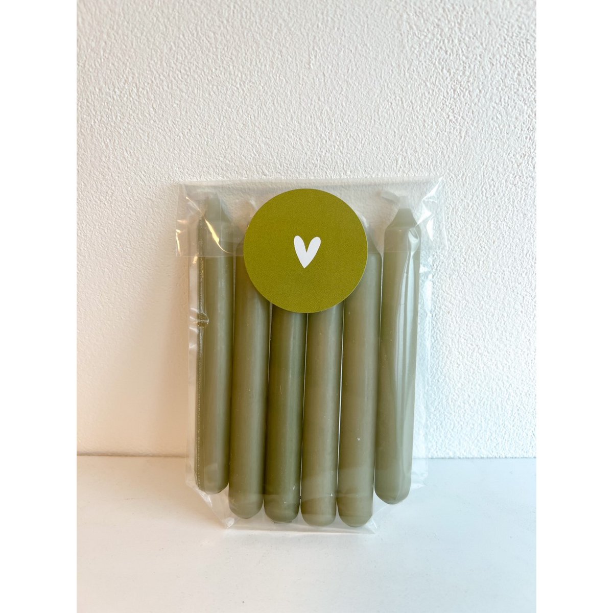 Set de 6 mini velas verde
