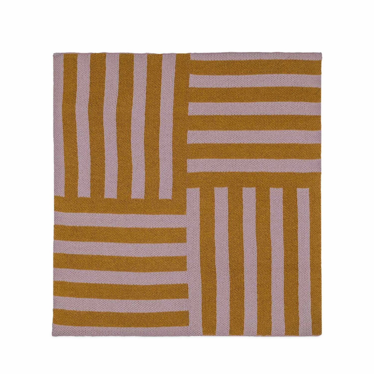 Katoenen gebreide schotel doek, kaneel mauve