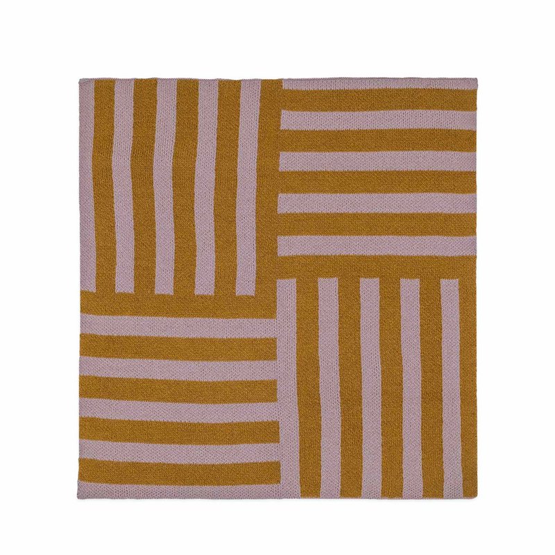 Katoenen gebreide schotel doek, kaneel mauve