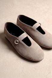 CAMILA TAUPE – Ballerinas mit runder Zehenpartie