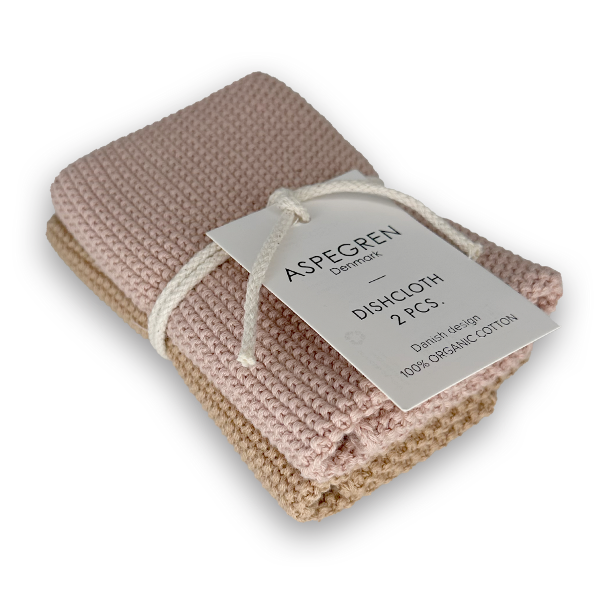 Torchons tricotés – Uni – Macaron (Chacun avec 2)