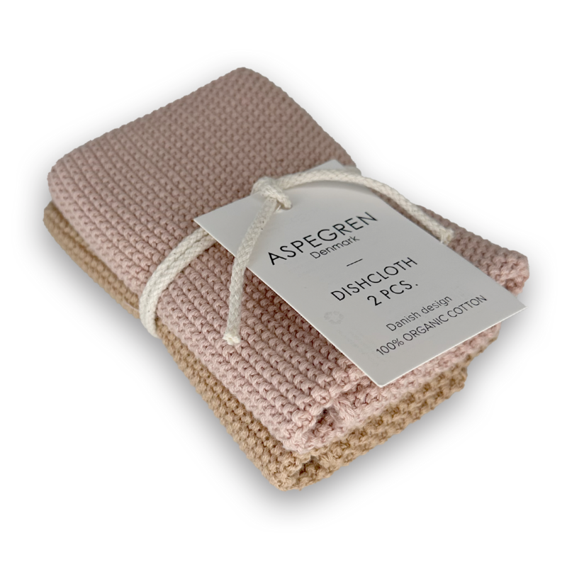Paños de cocina de punto – Sólidos – Macarrón (cada uno con 2)