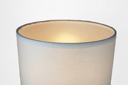 Abażur z tkaniny biały półprzezroczysty klosz 20/20/16 cm